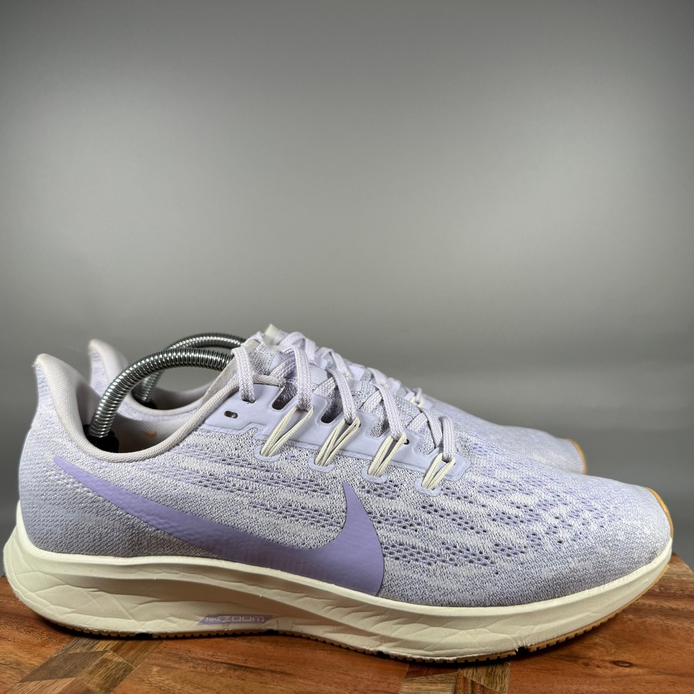 Nike Air Zoom Pegasus 36 Womens 12 Lavender Purple Running Shoes AQ2210-005